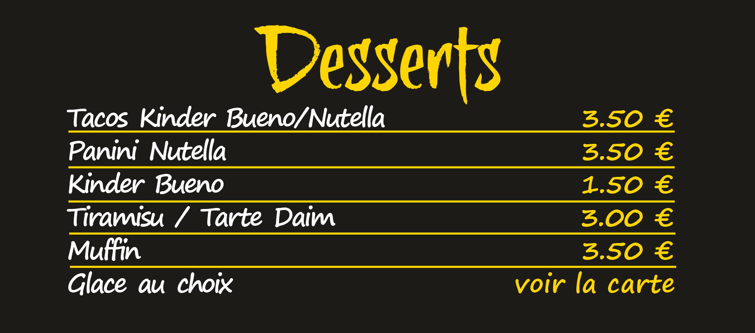 Desserts Le Seven